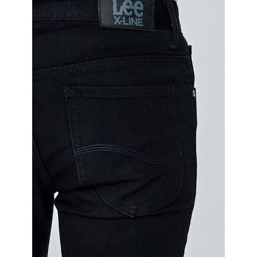 Lee723 Slim Mid-Waist pieds droits Black Men's Jeans Trendy
