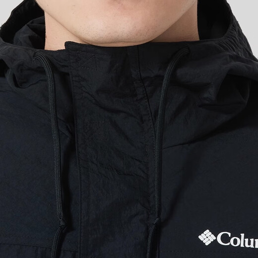 Columbia25春夏新款哥伦比亚男户外防风防泼水透气连帽外套WE4839 011-黑色 M 175/96A