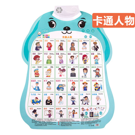 嘉识有声挂图交通工具儿童早教墙贴幼儿挂画认识颜色形状墙贴 简单汉字经典款