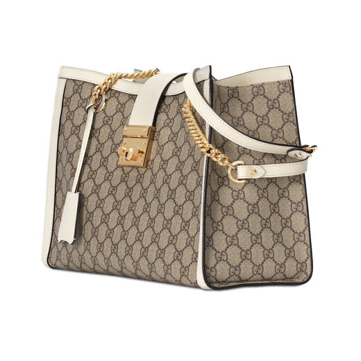 
Gucci (GUCCI) women's bag Padlock series GG shoulder bag Beige/ebony white edge 479197KHNKG9761