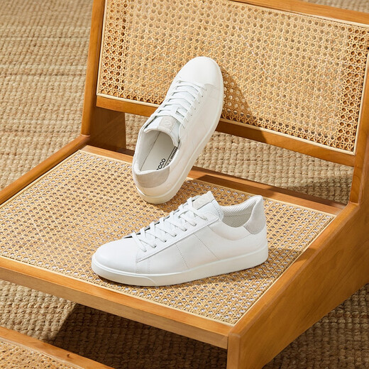 ECCO Herren Classic Vielseitiges vielseitiges Kuhläden leichter Luxus Casual Shoes Street 521304 Weiß/Kiesgrau 43