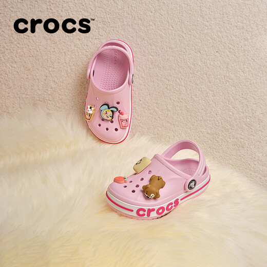 Crocs Bey Kaluban Chaussures pour enfants Chaussures de plage Chaussures de plage garçons et pantoufles d'orteil des filles / 207018/207019 POUDRE DE BALLET / POUDGE DE CANDY-6TG 35 (215 mm)