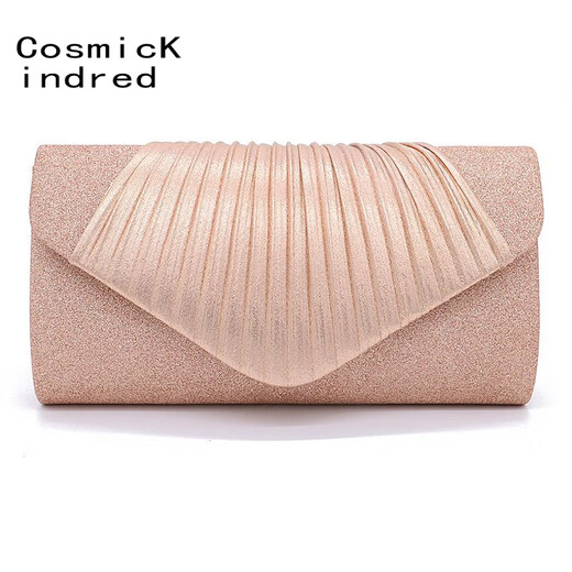 CosmicKindred2025新款时尚女士晚宴手拿包链条小包名媛宴会包配旗袍礼服手抓包 银色