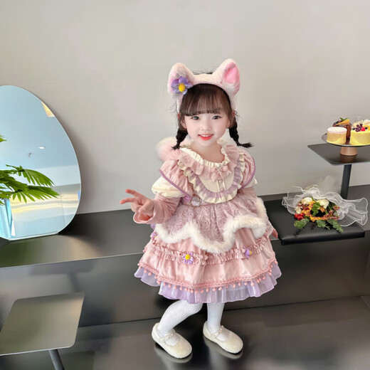 G.DUCKKIDS little yellow duck children's clothing Lingnabel princess dress summer girls' dress fashionable Lolita baby birthday skirt 6621 spring and autumn style 100 sizes 2~3 years old [90-100cm]
