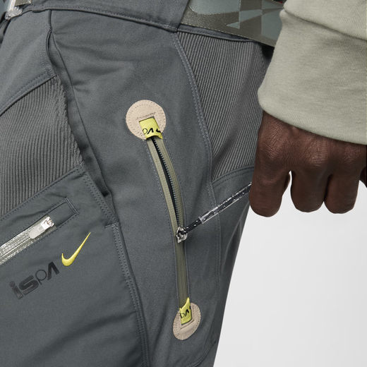 耐克（NIKE）男女长裤运动裤情侣休闲拼接时尚耐穿拉链口袋FJ7372 025尘光子色/暗泥灰 S