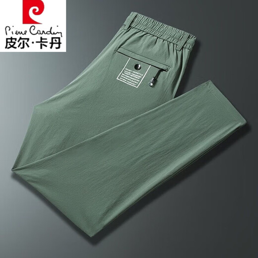 Pierre Cardin Ice Silk Casual Hosen Herren Sommer dünne lose Hosen Sommerklimaanlagen Schnell trocknende Sporthosen Herrenmodete Khaki 5517 31 Größe [2 Fuß 4] 125-135jin [Jin entspricht 0,5 kg]