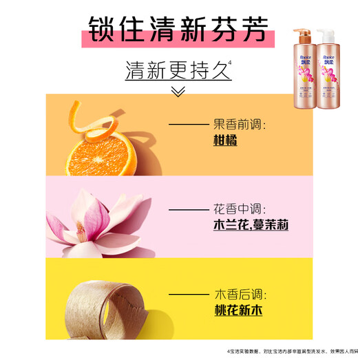 飘柔香氛洗发水男士女士甜美花漾300g香味持久留香洗发露洗头膏