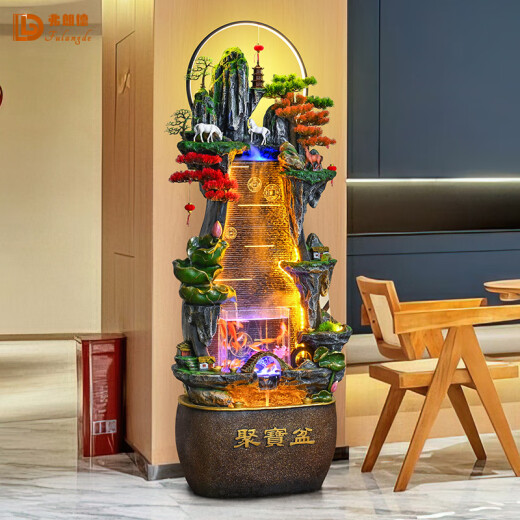 Los adornos de la fuente del tesoro de Flander de las ollas del tesoro, la circulación de rocas, la apertura de agua y la riqueza y los regalos en movimiento 9928 pequeños [111 cm de altura]