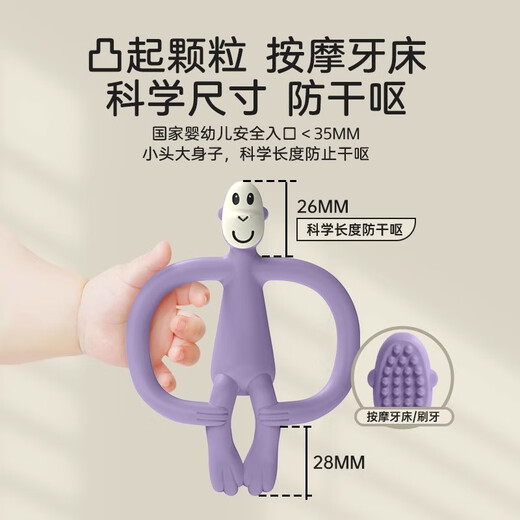 MATCHSTICK MONKEY British Match Monkey Teether Baby Soothes Molars No Tail Anti-Eating Hand Bite Teething Teeth Can Be Boiled Professional Teething Teeth With Final Payment Air Force Blue