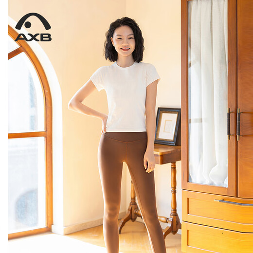 Aixiabu Yoga Suit Women's Spring and Summer Fitness Suit Professional High-end Fashion Slimming Pilates Sports Suit Quick-drying Short Sleeve Bud Green +X24036NSLK Rainforest Green XL