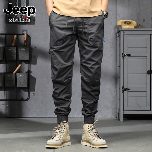 Jeep Spirit Jeep Pantalon décontracté pour les hommes en hiver plus en velours épaissi des remorqueurs lâches sport neuf parties Longueur de travail 679 Green militaire plus velours 28