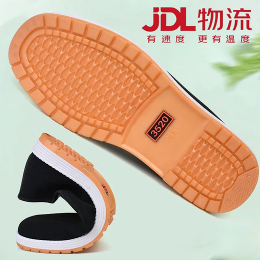 Jihuarongtong Old Beijing Flat en tissu chaussures, une semelle mille couches à semelle douce usure résistante non à glissement de randable chaussures pour hommes décontractées 3520 Chaussures en tissu de chou