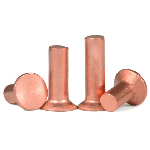 Jinggong (JINGGONG) M2-M6 copper countersunk head rivets full copper countersunk head solid rivets flat cone head copper rivets M4*25 (5 pieces)