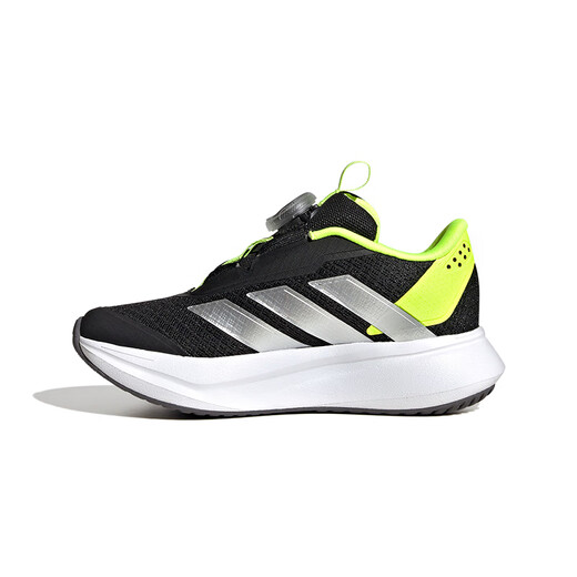 Adidas (adidas) Chaussures pour enfants Sneakers pour garçons 25 Summer Duramo Mesh Boa's Boa Running Running Casual Chores JI1694 JI1694 Noir / Metallic Silver / Citan Bright Yellow 35.5 Taille / 3UK / FOT LONGUEUR 21,5 cm