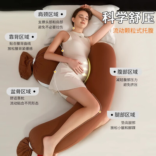 BabyWatch Maternity Pillow Waist Support Side Sleeping Pillow Belly Support U-shaped Side Sleeping Pillow Sleeping Supplies Goddess Pillow PLUS-Light Purple