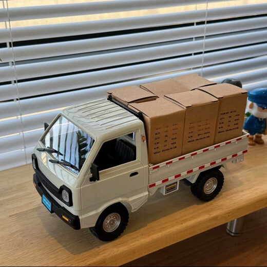卡车模型载货车116遥控仿真拉货车RC厢式儿童玩具搬家平板车 遥控小平板货车-送货物纸箱