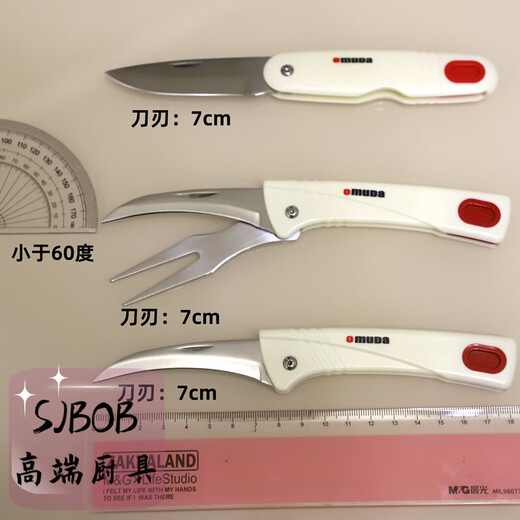 SJBOB Deutschland importierte Qualität Obstmesser Edelstahl klappbar tragbare Hobel Schäler Multifunktionsmesser Angelschneider 3122 Messer