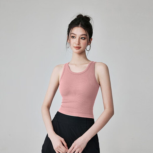 LULULMCCTN all-in-one sports vest for women running shockproof fitness yoga underwear outer wear slimming Pilates training bra navy blue L