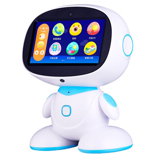 聪贝星儿童智能机器人学习机宝宝wifi对话早教机小孩幼儿故事机玩具礼物 安卓唤醒APP版蓝色32G+双话筒+