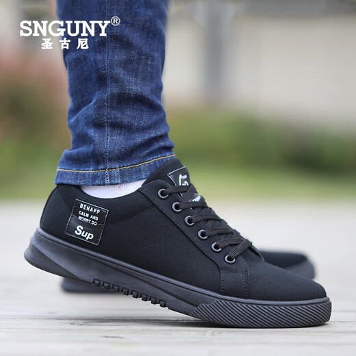 Snguny High-Light Luxury Luxury Zapatos casuales Zapatos para hombres Sobre suave Versión coreana Zapatos Sports Sports Shoes Men's Shoes Men 6636 Canvas Gray Standard Size 44 Men's Style