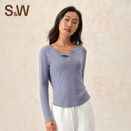 S&W Sports Long Sleeve Slim Running Top Yoga Pilates Fitness Clothing Bottoming Breathable Elastic Training Clothes Women's Floral Gray XL