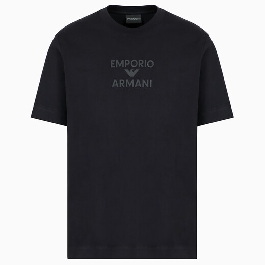 Armani/Armani Ea Eagle Mark Men's Fashion Mercerated Хлопковая короткая рукав с коротки