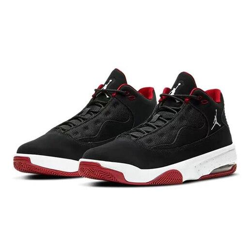 
Nike (NIKE) men's shoes 2025 summer new JORDAN MAX AURA 2 men's basketball cushioning sports casual shoes CK6636-016 black and red 42