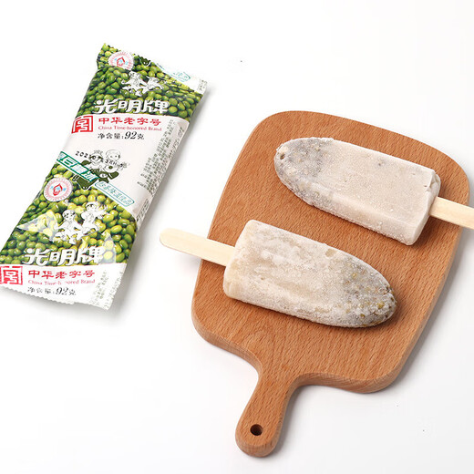 光明（Bright）绿豆棒冰  赤豆 经典冷饮冰淇淋冰激凌92g/支 绿豆18支(1656g)