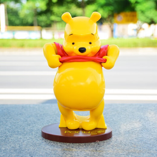 Winnie the Pooh Big Belly Pooh Desktop Model Model Doll Gift Doteon Juguetes para niños Caja de regalo Big Belly Winnie alrededor de 20 cm