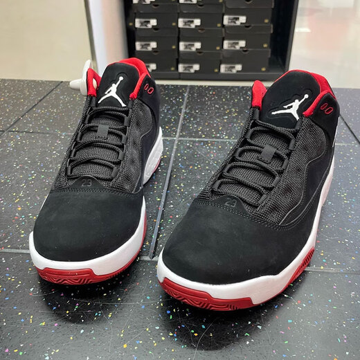 
Nike (NIKE) men's shoes 2025 summer new JORDAN MAX AURA 2 men's basketball cushioning sports casual shoes CK6636-016 black and red 42