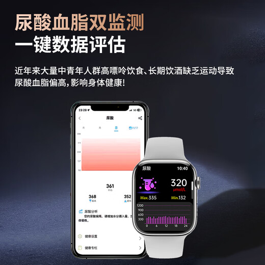 ZEDI高端精准测血压手表智能血糖监测手表老人心率血氧健康动态无创免扎针一体机记录手环仪器节日礼物 【旗舰款银色】智能数据分析+实时健康监测 真无创监测一体机