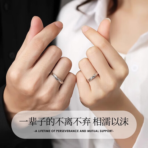 MZMZ Platinum Couple Ring PT950 Platinum Pair of Rings Valentine's Day Birthday Gift for Girlfriend and Wife Premium Style - Pair of Rings Customized in 7 working days