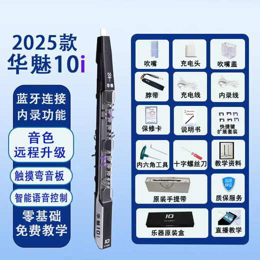 Anjianneghuamei 10i neueste elektronische Blasrohr mittlere und ältere Flöte Fingerpaket Unterricht in dem Haushaltsblasrohr Standard