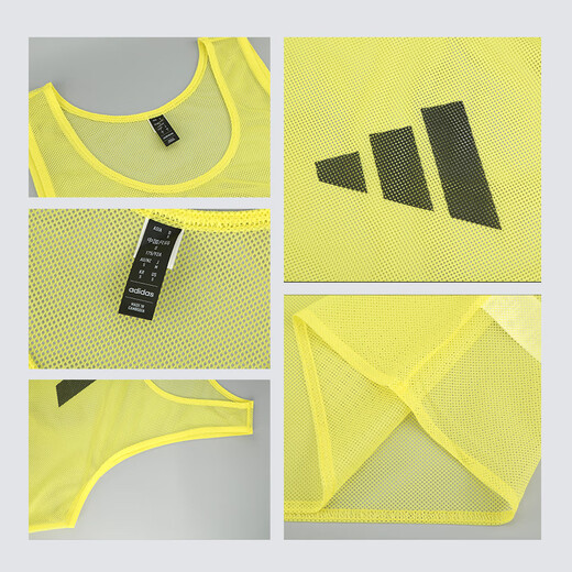 adidas小李子ADIDAS阿迪达斯足球运动比赛训练分队背心成人男JF3244 亮黄色JF3244 S125-140斤