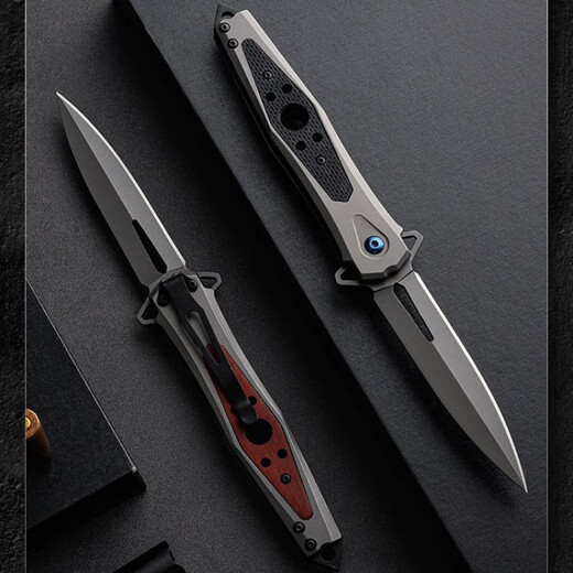 YHGFEE spring automatic retractable knife outdoor self-defense knife multi-functional folding knife Swiss knife sharp fruit knife high hardness above 60 119mm 9cm G10 handle + nylon cover +