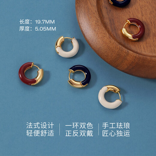 AGATHA/Aijiasha French Rio enamel earrings for women, birthday gifts for girlfriends and best friends, high-end earrings