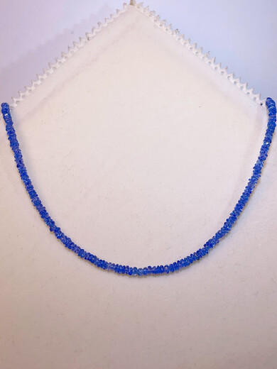 Chihuan Ruyijia Welfare Provence's Romantic 14k Discount Natural Ice Blue-Purple Tanzanite Sapphire Necklace Violet 4.5mm 3.5-