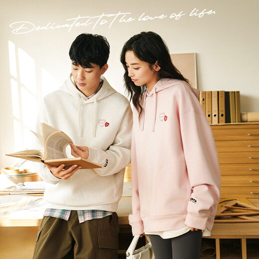 
Anta (ANTA) hooded sweatshirt, the same style as men and women couples 2025 summer new couple loose long-sleeved top 172528701 C3892 gray flower gray-1 4XL