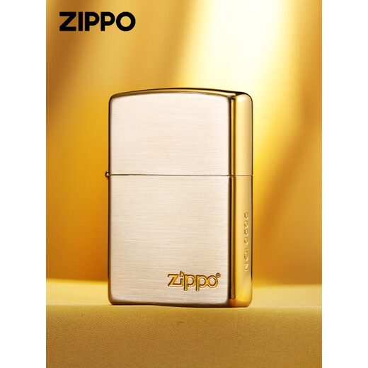 
ZIPPO original genuine zippo kerosene lighter gold-plated classic logo limited edition gift for boyfriend customization Three-sided gold-plated logo-stand-alone version DY9902BM