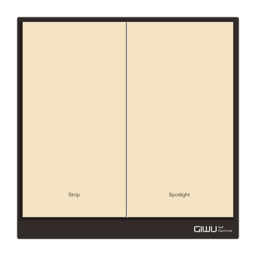 Das Haus Feitian One, Two, Three, Vier, acht intelligente Switch-Mijia Mesh-PC/Glas/Metall Feitian Two [Metall-Crem-Gold] Mijia Version