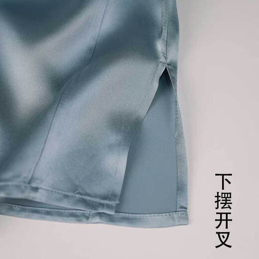 圆领打底衫100%桑蚕丝有袖外穿孝敬中老年真丝背心真丝吊带女 826 XL