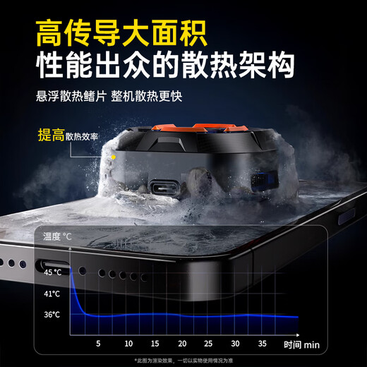 Kevo one second quick cooling mobile phone radiator magnetic semiconductor refrigeration live broadcast game special tablet cooling artifact ipad suitable for Apple Xiaomi IQOO Black Shark