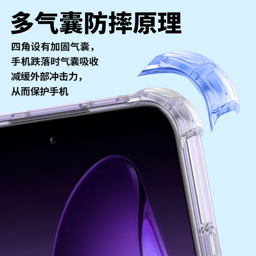 Langke applies OPPO Reno13 mobile phone case Reno13 protective shell lens full -inclusive airbags, four corners of the airbag, anti -thin tPU full transparent soft shell