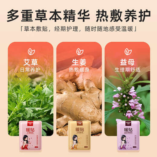 深厦暖贴暖宝宝贴女生理期宫暖贴热敷帖自发热艾草益母组合60片