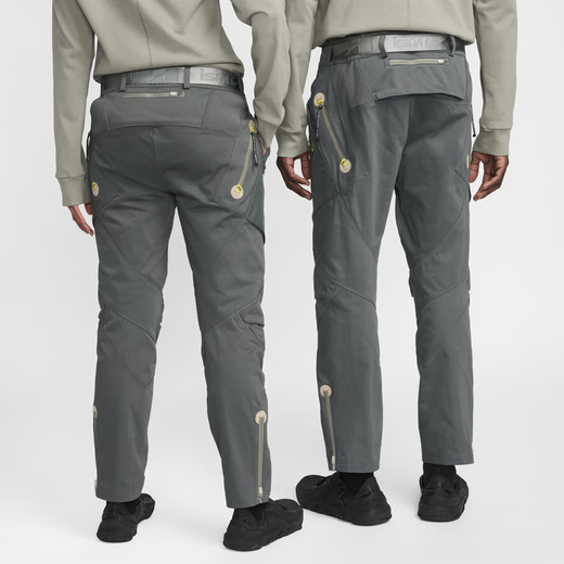 耐克（NIKE）男女长裤运动裤情侣休闲拼接时尚耐穿拉链口袋FJ7372 025尘光子色/暗泥灰 S
