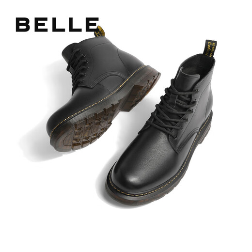 Belle British Style Martin Boots Herren-Einkaufszentrum Gleicher Casual Stiefel, Black 6 Löcher-Inner-Höhe (zweite Charge) 42