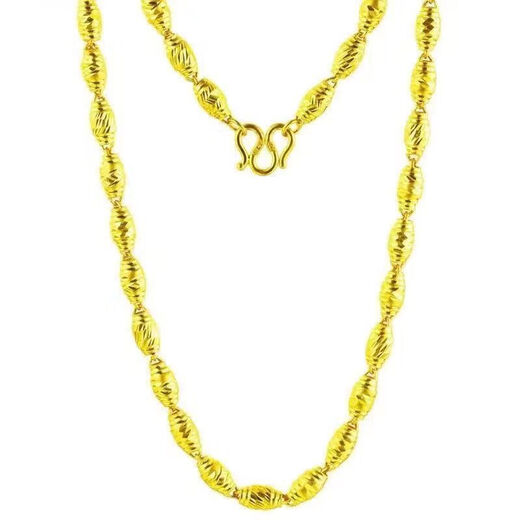 OFK gold color 2025 new men's necklace olive chain simple bamboo chain domineering olive chain 24 grams solid will be restored soon