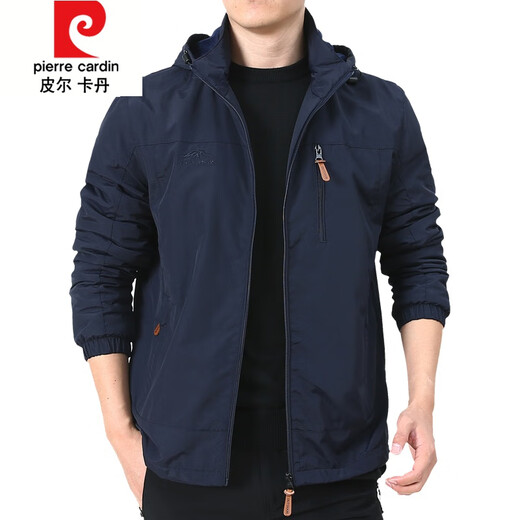 
Pierre cardin outdoor men's jacket autumn and winter 2024 new middle-aged men's autumn tops plus velvet jacket men's spring and autumn thick 9898 black style plus velvet M