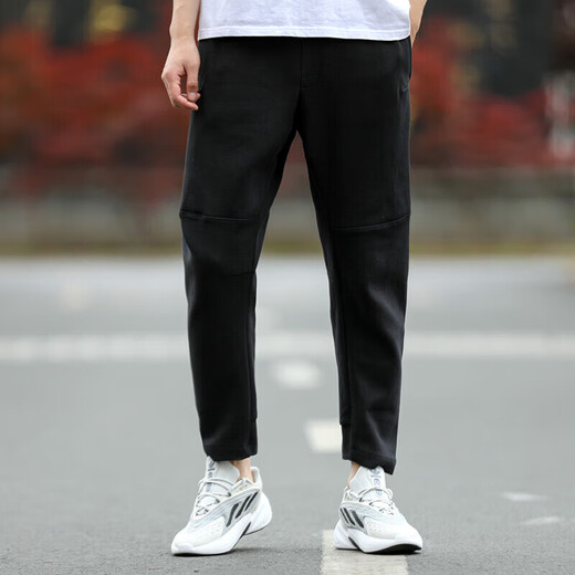Pantalon de sport officiel adidas pantalon masculin printemps et automne nouveau courir houstable confortable pantalon décontracté pantalon de forme physique pantalon hE9894 noir s