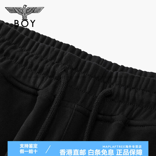 
BOY LONDON Spring Men and Women Same Knitted Shorts Big Eagle Side Offset Printed Straight Pants N14983 Black XS